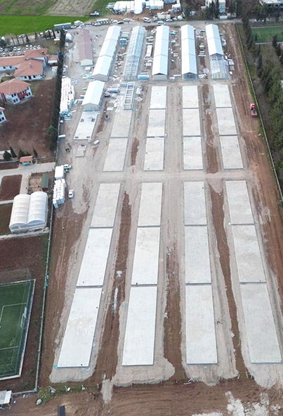 Adıyaman ili, Merkez İlçesi, Büyükkavaklı Mahallesi 2 Bölge 692 Adet Geçici Barınma Birimi ile Altyapı ve Çevre Düzenlemesi İşi